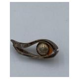 Sterling Silver & Amber Pendant