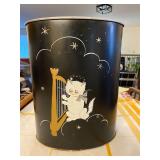 Vintage Kitty Cat Trash Can