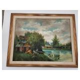 Country Scene Barn/House Painting