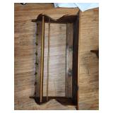 Vintage Wooden Hat & Coat Hook Rack Wall