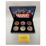 Marvel Superhero Gold Plated Collector Coins