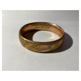 Gold Plated Antique Bangle Bracelet