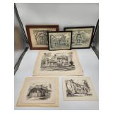 Roscoe Misselhorn Drawing Print LOT