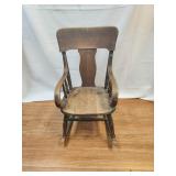 Childs Antique Tall Back Rocking Chair