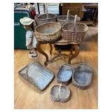 Large LOT Antique Woven Folk Art Baskets