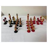 Hand Painted Russian Chess Pieces