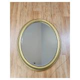 Gold trim Oval Wall Mirror
