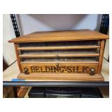 Antique Beldings Silk Thread Spool Cabinet