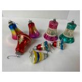 20:2 Vintage Glass BELLS Christmas Ornaments