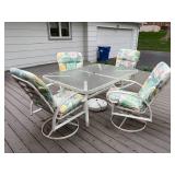 White Patio Set w/ Cushions