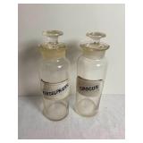2 Vintage Science Lab Bottles