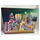 New - Porcelain Nativity Scene