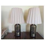 Pair Brass Asian Lamps