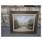 Lovely Scenic Pond Painting