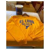 Vtg St. Louis Blues Tshirt & Canister Tin