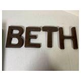 Wooden Letters - Beth