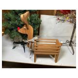 Wooden Rudolph Christmas Planter