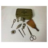 Vintage Tin Box of Mini Stuff