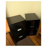 2 Black Filing Cabinets