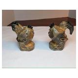 Vintage MCM Ceramic Roosters Salt/Pepper