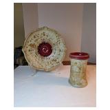 Handmade Pottery Dish and Vase