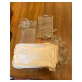 6pc Vintage Snack Tray Bridge Set