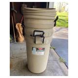 (3)  32 Gallon Yard Waste Trash Cans