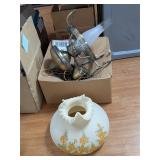 Vintage FENTON Hanging Custard Lamp