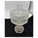 AVON Coin Dot Lidded Crystal Dish