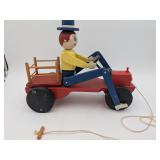 6:16 Handmade Wooden Jalopy Pull Toy