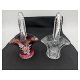 Pair Westmoreland Glass Baskets