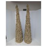 #4 Gold Beaded Christmas Trees
