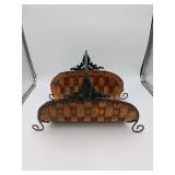 Vintage Basket With Iron Handles