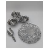 8:3 3pc Arthur Court Aluminum Serving Dishes