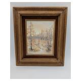 Hand Painted Ducks Landscape Painting
