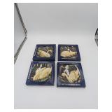 9:1 - 4pc Wand Schmuck Teller Swan Plates