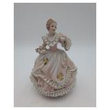 6:7 Vintage Ardalt Lace Porcelain Music Box