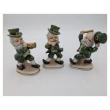 3pc LEFTON Vintage Leprachaun Figurines