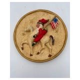 Bill Jauquet American Stars Stripes Santa Plate