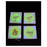 #4 Fenton 4pc Mini Collectors Plates - They Glow!