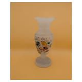 6:5 Vintage Hand Painted Glass Vase