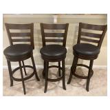 3 Swivel Bar Stools