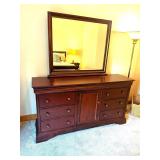 Modern Wood Dresser w/ Mirror