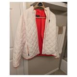 Lands End White Soft Puffer Jacket XL