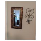 Wall Mirror & Candle Holder