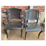 Pair Metal Patio Chairs