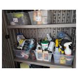 Cabinet of Shop Car Wash Cleaning Supplies