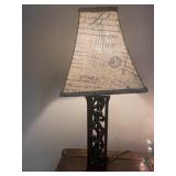 Black Filagree Table Lamp