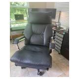 Motorized Black Leather Recliner Computer Chair
