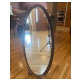Bronzed Oval Wall Mirror